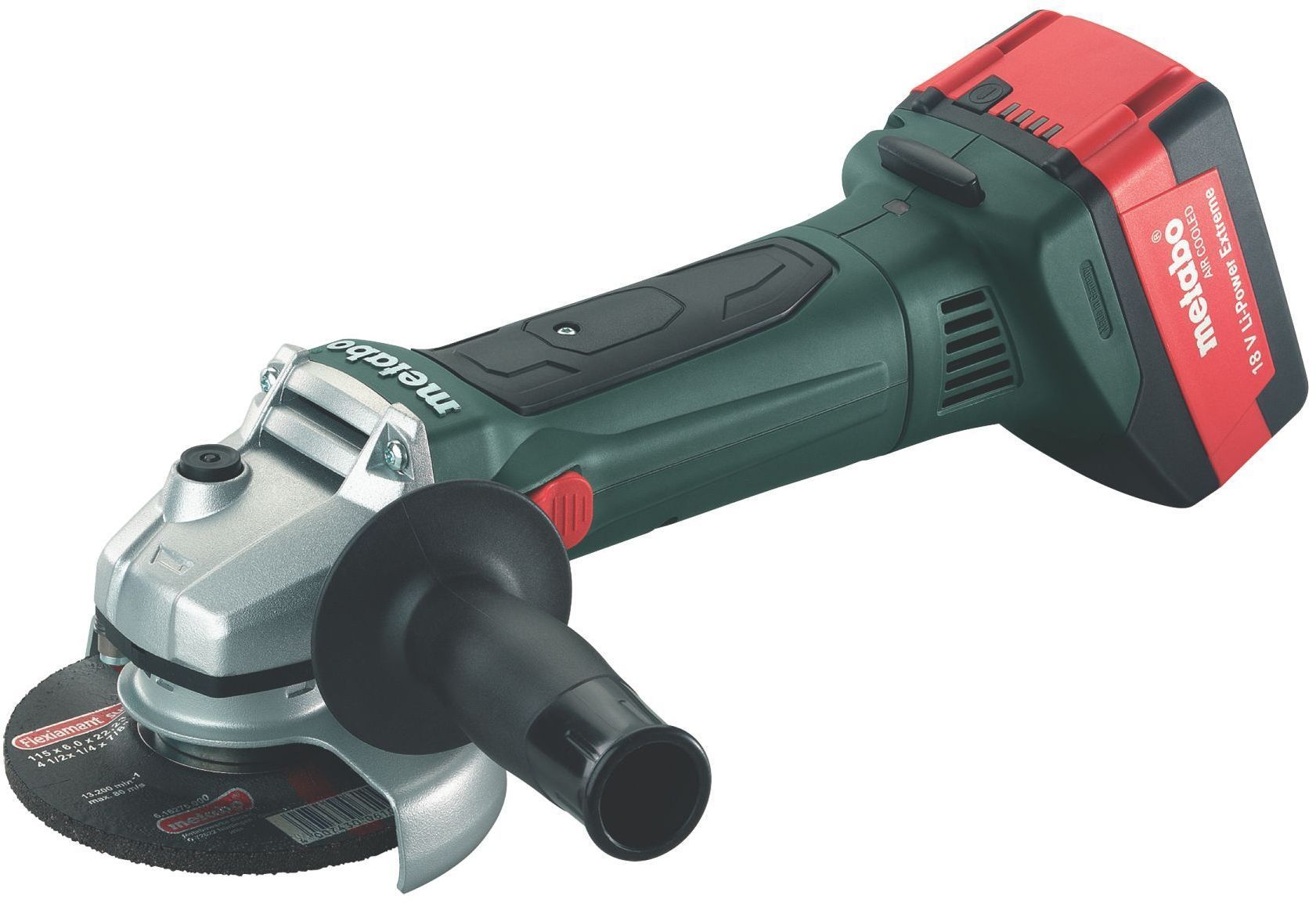 Увеличенная фотография Аккумуляторная угловая шлифмашина Metabo W 18 LTX